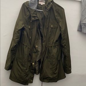 Women’s army green raincoat